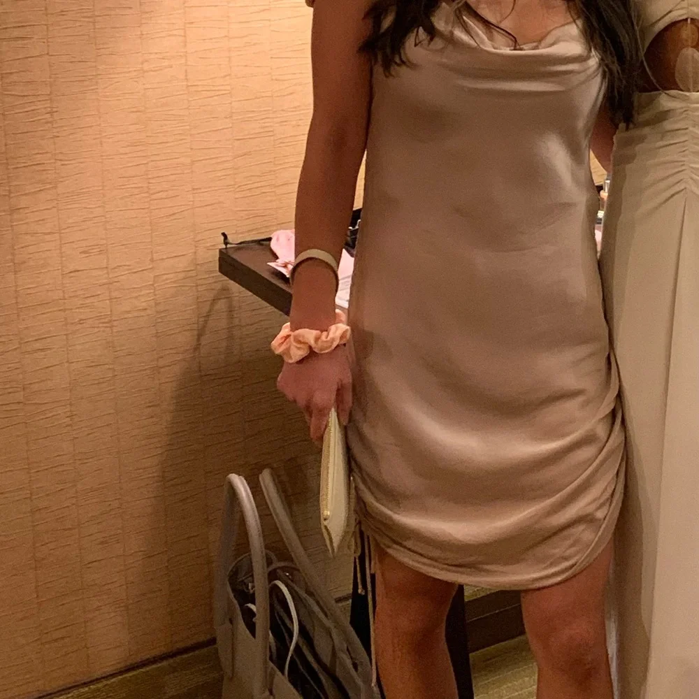 Aritzia “only ruched” slip mini dress in poetic pink, S - Picture 12 of 12